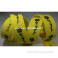 hot sale environmentally friendly priinting beautiful flower adjustable silicon golf belt